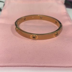 Kate Spade Spot the Spade Studded Hinged Bangle, rose gold